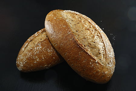two breads on black surface thumbnail