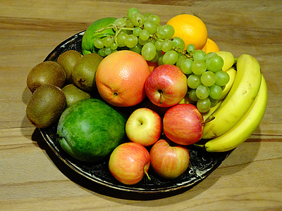assorted fruits on black tray thumbnail