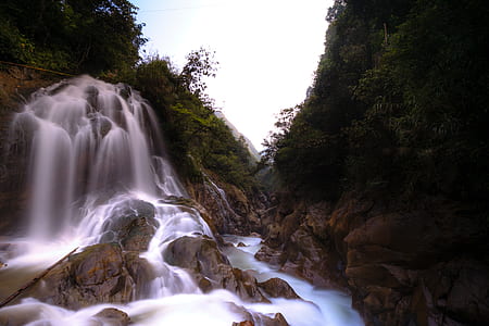 falls surrounded by trees thumbnail