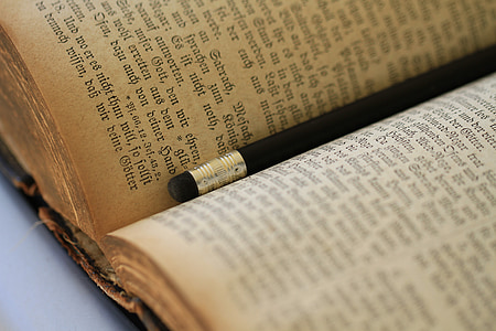 black pencil on the book thumbnail