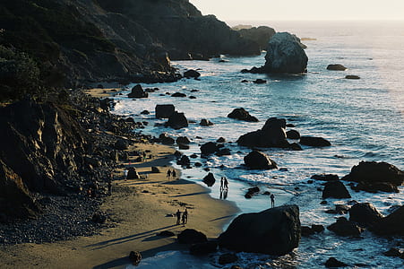 aerial photography of person beside body of water thumbnail