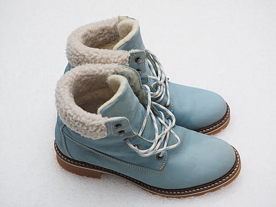blue-and-white leather work boots thumbnail