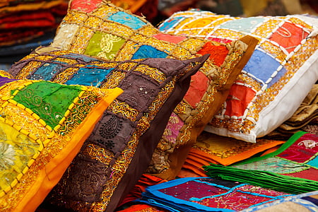 assorted-color throw pillows thumbnail
