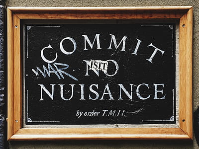 Commit no Nuisance quote placed on stone surface thumbnail