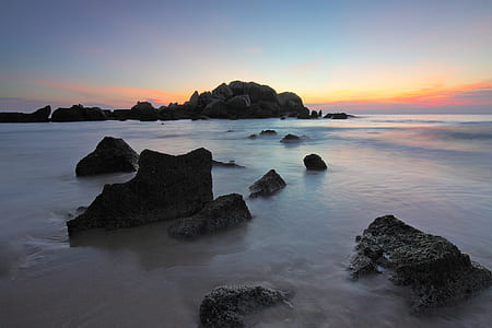 sea, dawn, nature, sky thumbnail