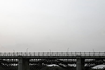 grayscale photo of concrete bridge thumbnail