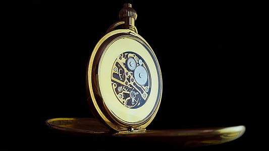 round gold-colored pocket watch thumbnail