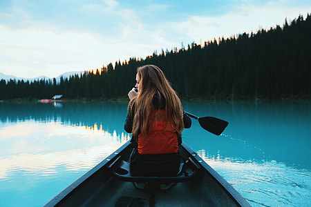 woman on boat paddling thumbnail