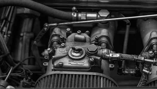 grayscale photography of vehicle engine thumbnail