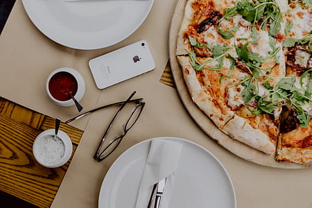 Eating delicious pizza in a cozy restaurant thumbnail