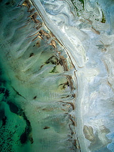water, sea, ocean, sand, drone view, aerial view thumbnail