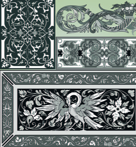 Vintage Calligraphic Border Frame And Ornament Vector Set Vintage Calligraphic Border Frame And Ornament Vector Set