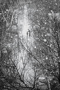man and child on snow-covered mountain thumbnail