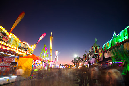 time lapse, photo, amusement park, night thumbnail