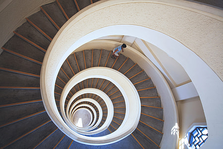 Spiral staircase in building interior thumbnail