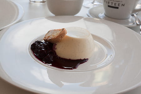 dessert in white plate thumbnail