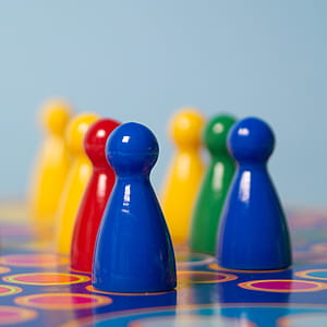 Closeup Photography of Yellow, Red, Green, and Blue Chess Piece thumbnail