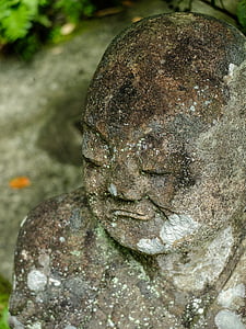 selective focus photography of monk statue thumbnail