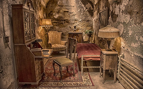 vintage bedroom furniture illustration thumbnail