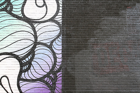 white, purple, black, and blue wall graffiti thumbnail