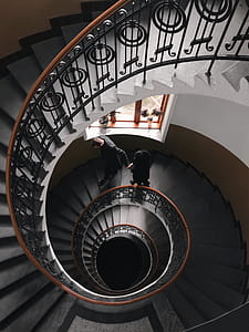Gray Concrete Spiral Stairs thumbnail