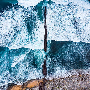 areal view photography of body of water thumbnail
