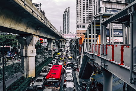 landscape photography of busy city streets thumbnail