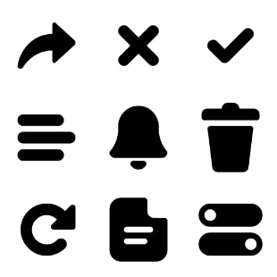 Glyphs svg vector icon sets