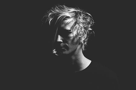 grayscale photography of man thumbnail