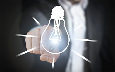 person pointing white light bulb illustration thumbnail