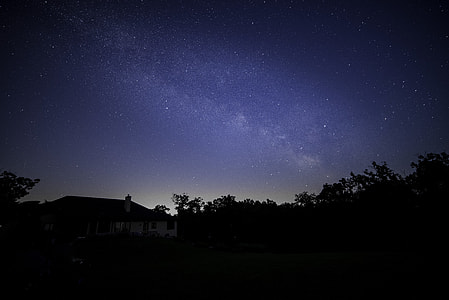 Stars and Galaxy in the night sky thumbnail