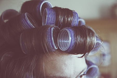 blue hair rollers thumbnail