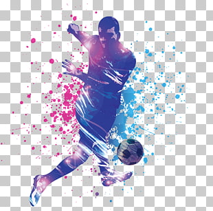 Football player , football match, man kicking ball illustration PNG clipart
