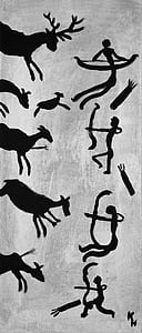 black painting of animals thumbnail