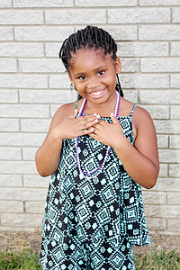 girl's black and blue spaghetti strap top thumbnail