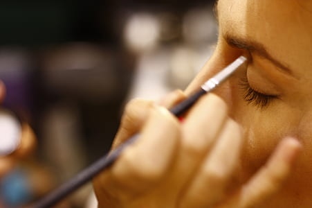 woman, female, face, makeup brush thumbnail