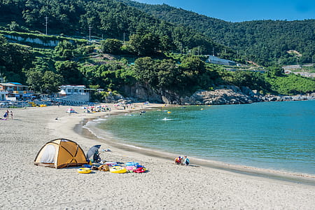 Tent and People on Beach thumbnail