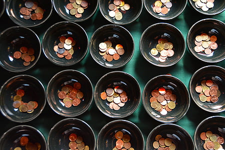 copper-colored coins in bowls thumbnail