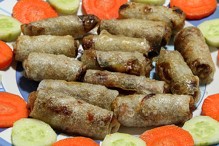 fried rolled dish on plate thumbnail