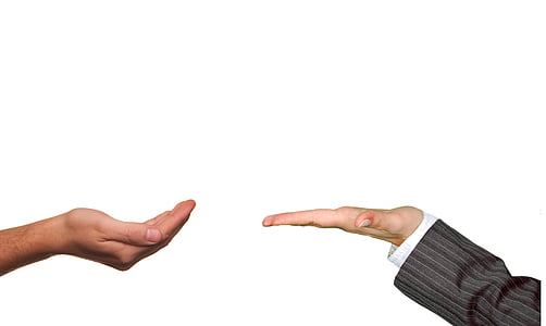 two person's hand place upward thumbnail