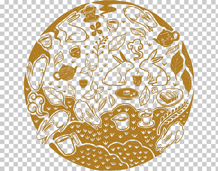 Mooncake Moon Rabbit Mid Autumn Festival Rabbit Pattern Png Clipart Free Cliparts Uihere