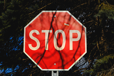 red and white Stop street sign thumbnail