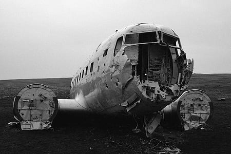 damaged airplane on surface thumbnail