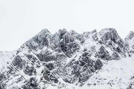 aerial photo of snow-covered mountain thumbnail