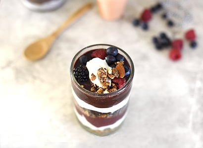 clear glass cup with assorted berries and nuts thumbnail
