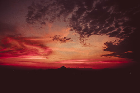 silhouette photo during sunset thumbnail