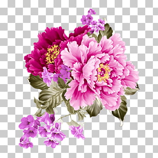 Flower Euclidean , flowers, pink and purple flowers illustration PNG clipart