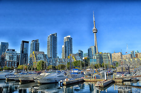boats parked near buildings thumbnail