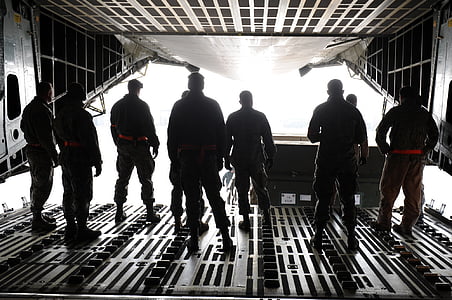 photo of men in cargo plane thumbnail