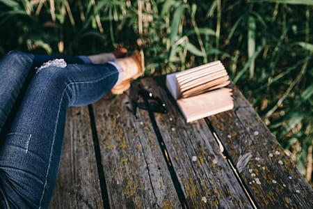 Reading book at lake thumbnail